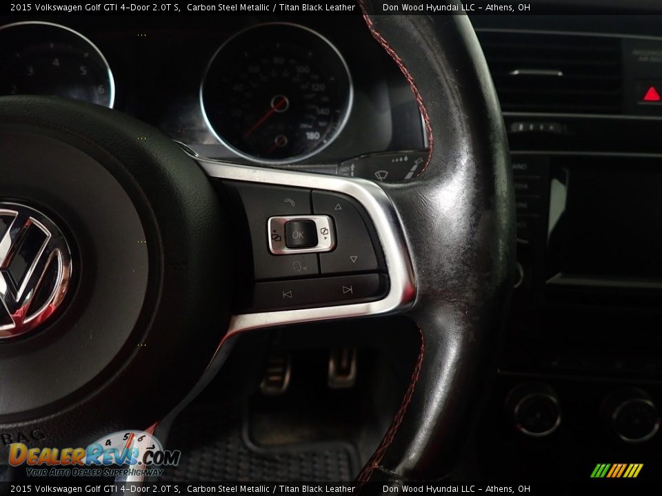2015 Volkswagen Golf GTI 4-Door 2.0T S Carbon Steel Metallic / Titan Black Leather Photo #29
