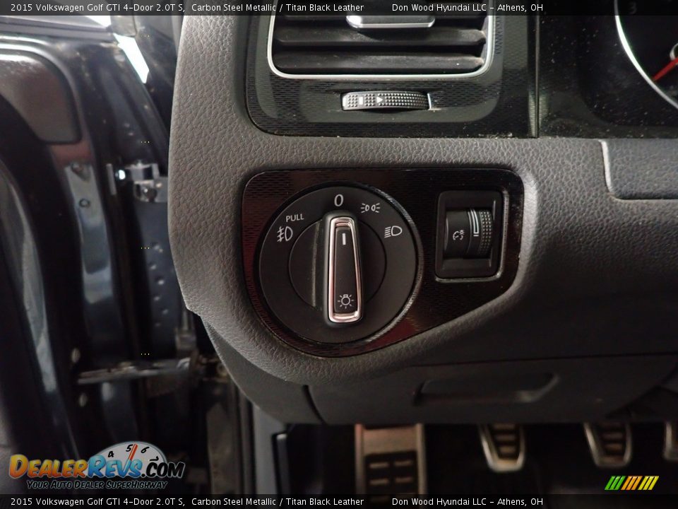 2015 Volkswagen Golf GTI 4-Door 2.0T S Carbon Steel Metallic / Titan Black Leather Photo #30
