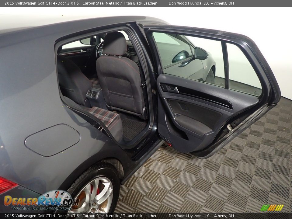 2015 Volkswagen Golf GTI 4-Door 2.0T S Carbon Steel Metallic / Titan Black Leather Photo #35