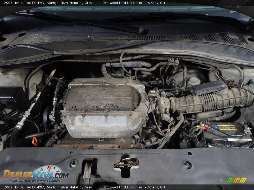 2003 Honda Pilot EX 4WD Starlight Silver Metallic / Gray Photo #6
