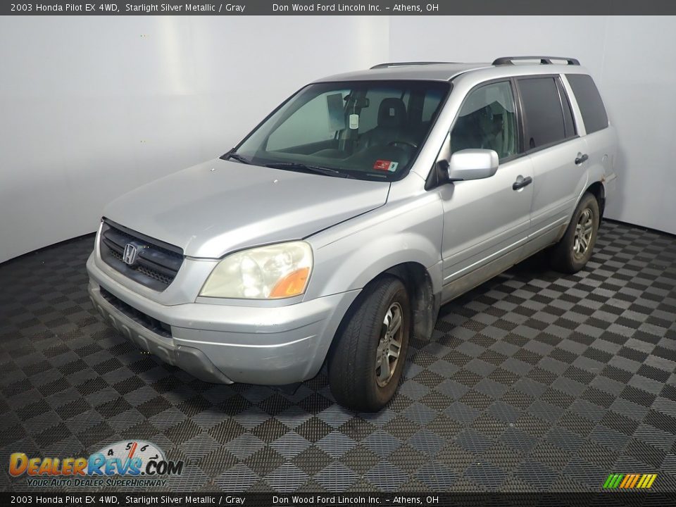 2003 Honda Pilot EX 4WD Starlight Silver Metallic / Gray Photo #7