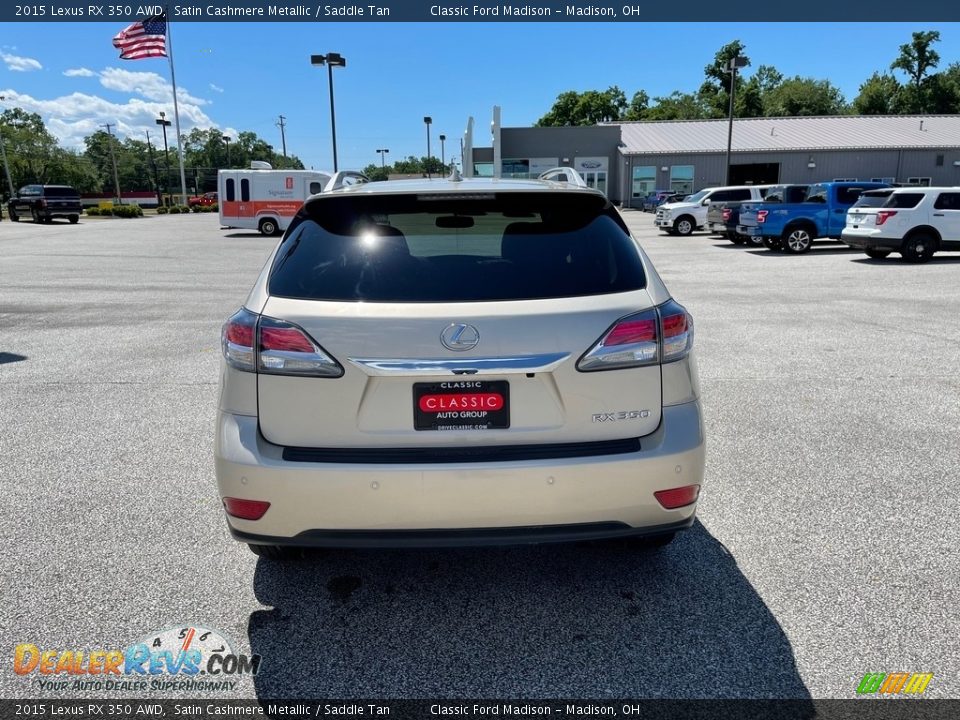 2015 Lexus RX 350 AWD Satin Cashmere Metallic / Saddle Tan Photo #6