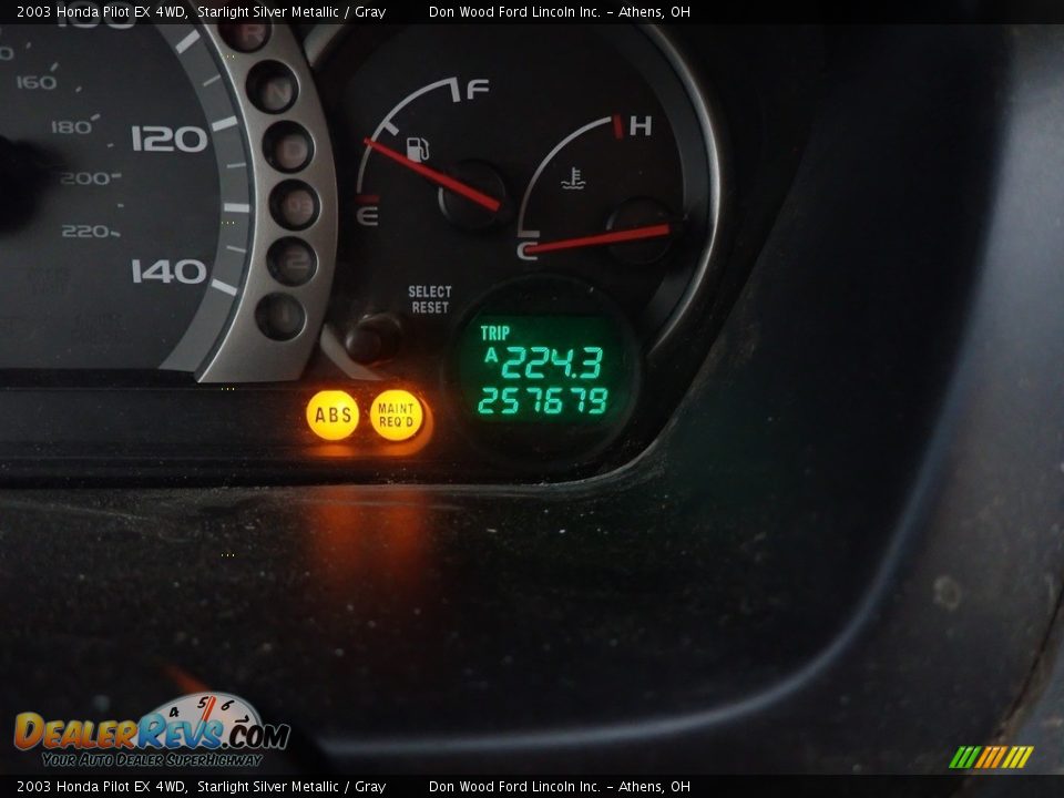 2003 Honda Pilot EX 4WD Starlight Silver Metallic / Gray Photo #16