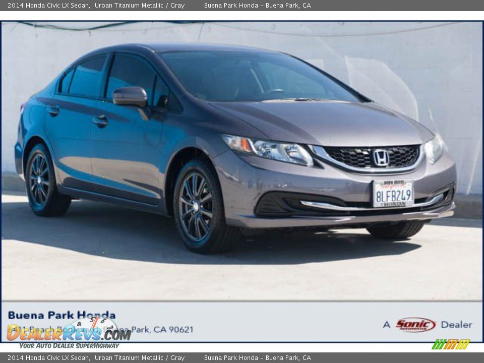 2014 Honda Civic LX Sedan Urban Titanium Metallic / Gray Photo #1