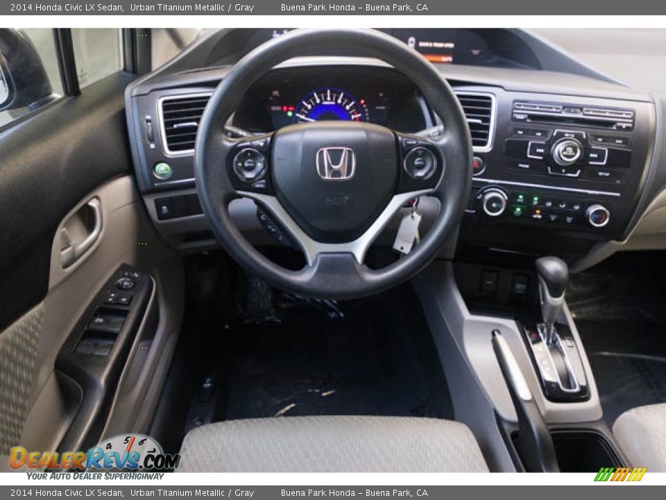 2014 Honda Civic LX Sedan Urban Titanium Metallic / Gray Photo #5