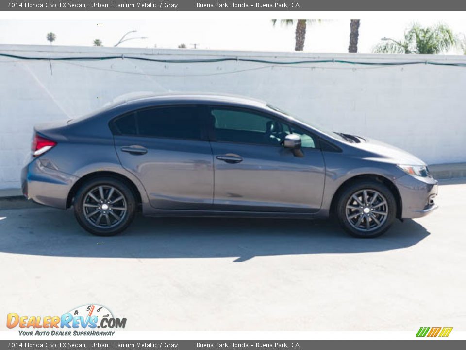 2014 Honda Civic LX Sedan Urban Titanium Metallic / Gray Photo #14