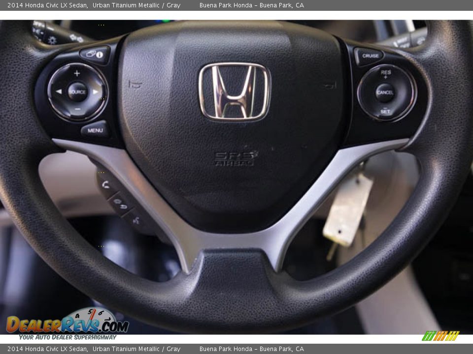 2014 Honda Civic LX Sedan Urban Titanium Metallic / Gray Photo #15