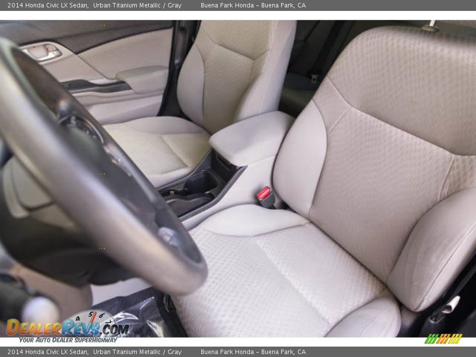 2014 Honda Civic LX Sedan Urban Titanium Metallic / Gray Photo #17