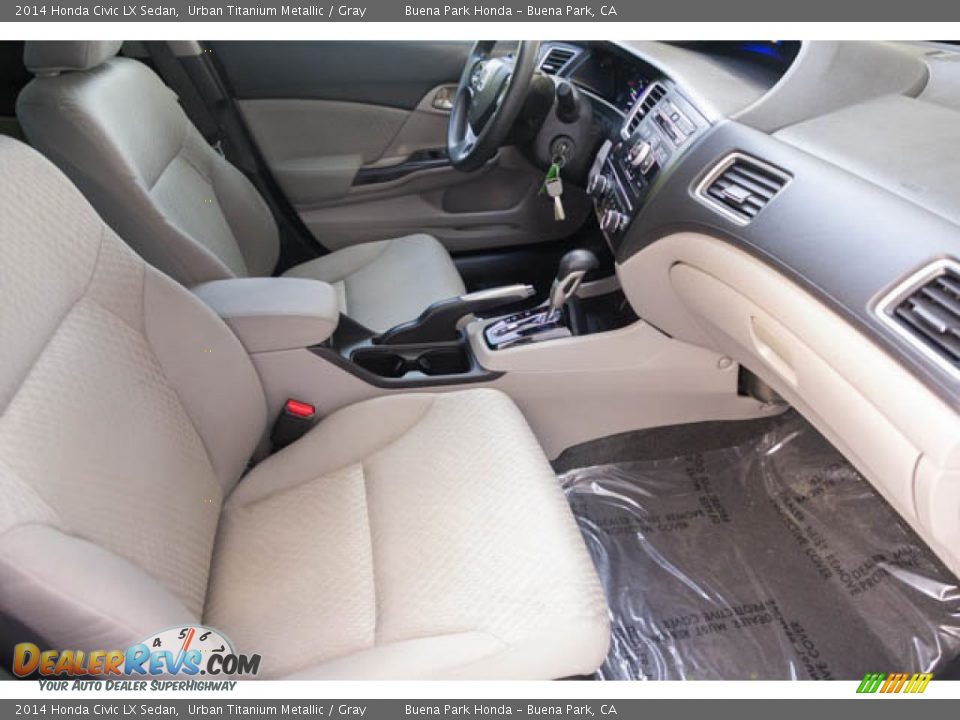 2014 Honda Civic LX Sedan Urban Titanium Metallic / Gray Photo #22
