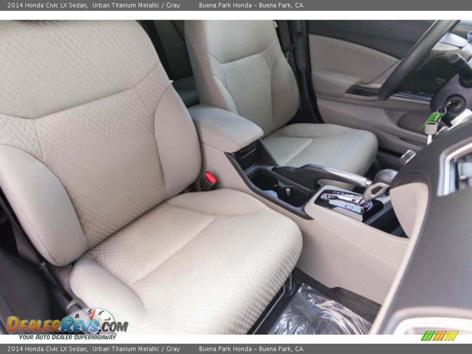 2014 Honda Civic LX Sedan Urban Titanium Metallic / Gray Photo #23