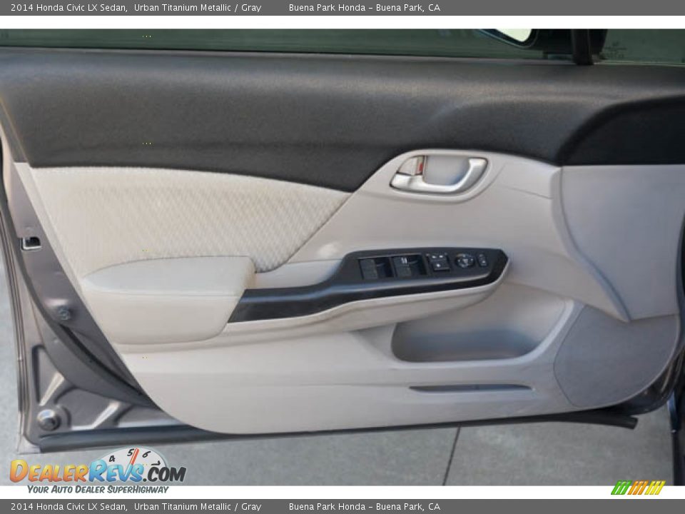 2014 Honda Civic LX Sedan Urban Titanium Metallic / Gray Photo #24