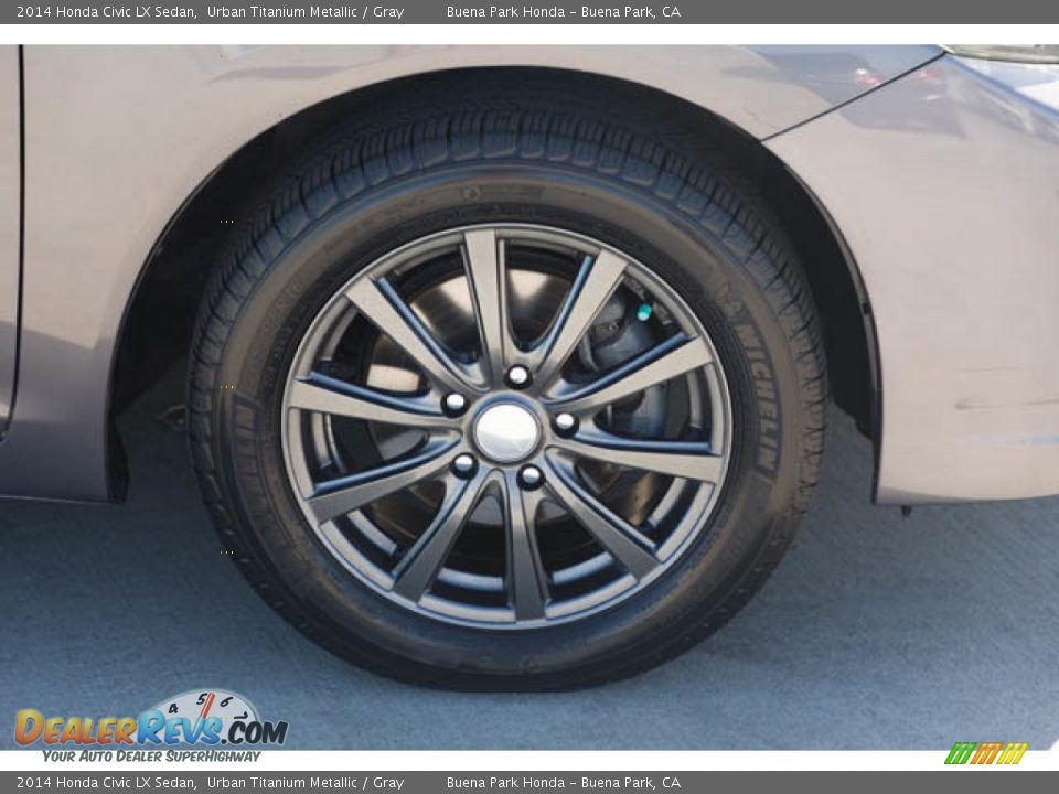 2014 Honda Civic LX Sedan Urban Titanium Metallic / Gray Photo #33