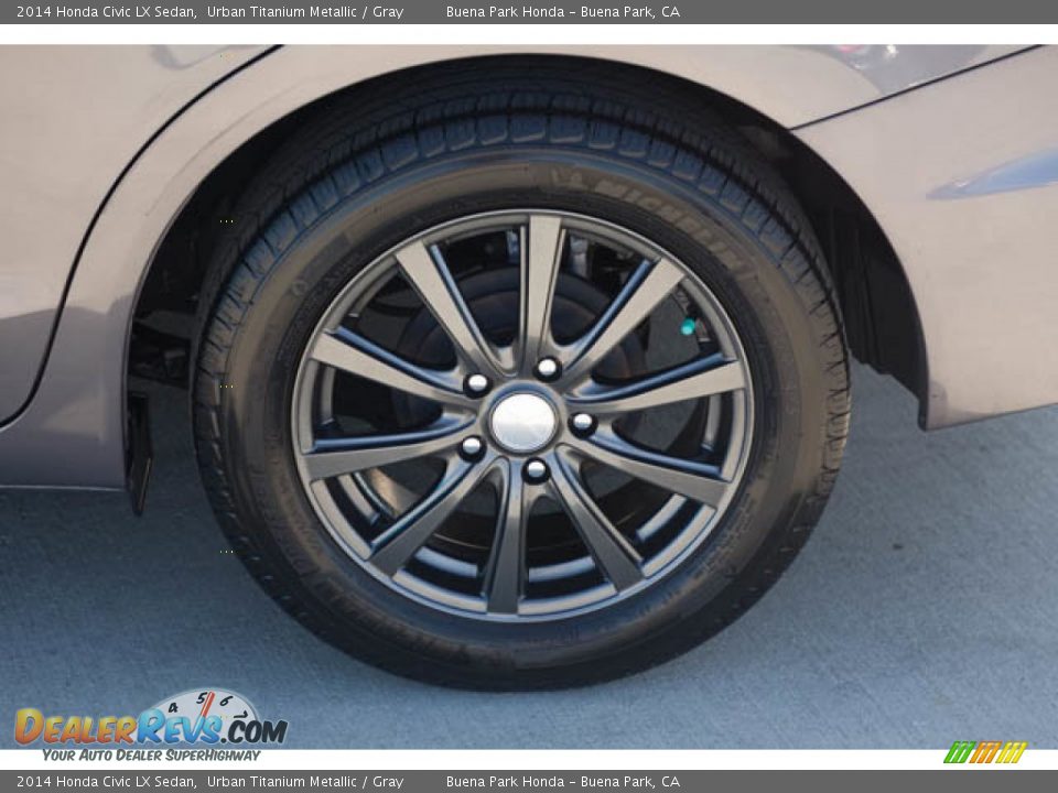2014 Honda Civic LX Sedan Urban Titanium Metallic / Gray Photo #34