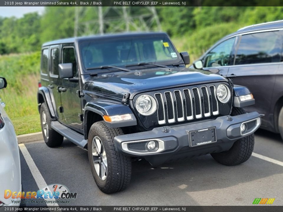 2018 Jeep Wrangler Unlimited Sahara 4x4 Black / Black Photo #3