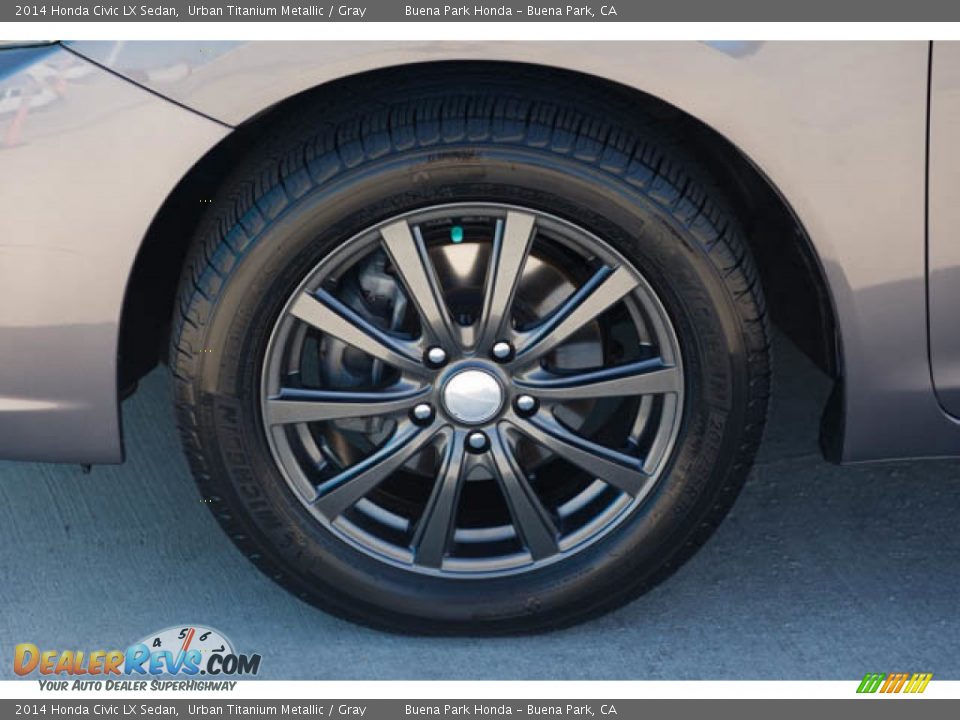 2014 Honda Civic LX Sedan Urban Titanium Metallic / Gray Photo #35