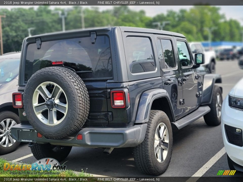 2018 Jeep Wrangler Unlimited Sahara 4x4 Black / Black Photo #5