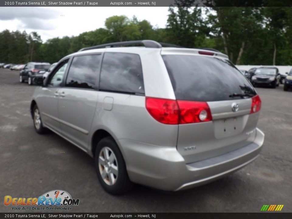 2010 Toyota Sienna LE Silver Shadow Pearl / Taupe Photo #4