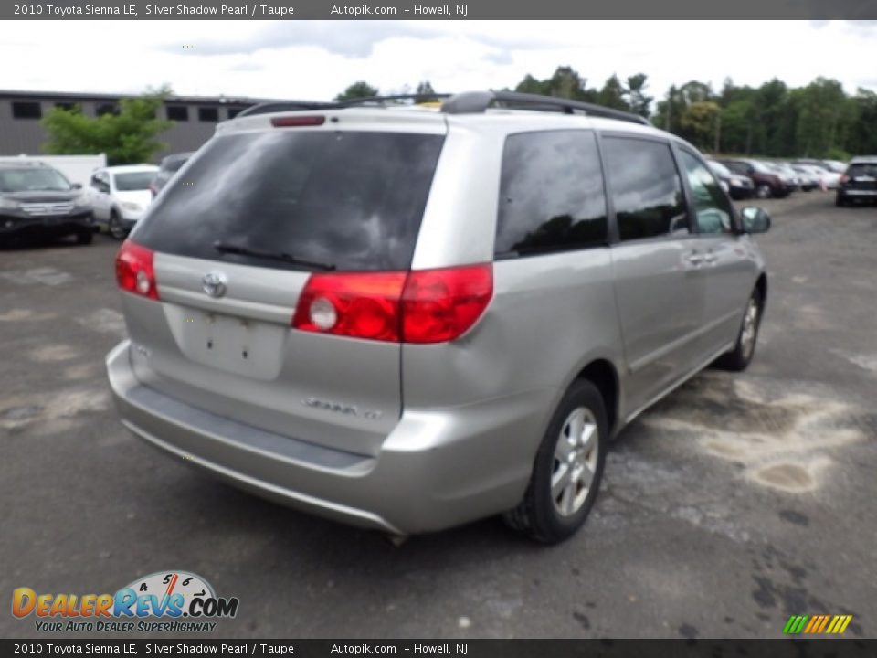 2010 Toyota Sienna LE Silver Shadow Pearl / Taupe Photo #6
