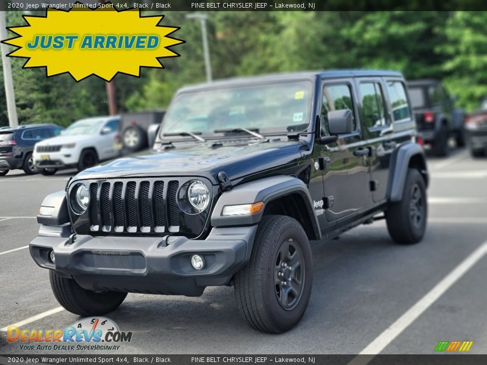 2020 Jeep Wrangler Unlimited Sport 4x4 Black / Black Photo #1