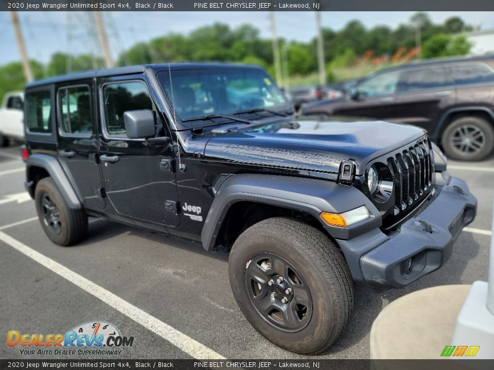 2020 Jeep Wrangler Unlimited Sport 4x4 Black / Black Photo #3