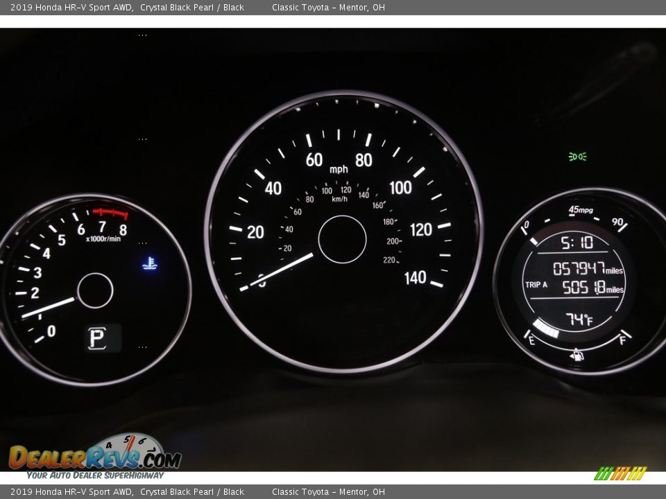 2019 Honda HR-V Sport AWD Crystal Black Pearl / Black Photo #8