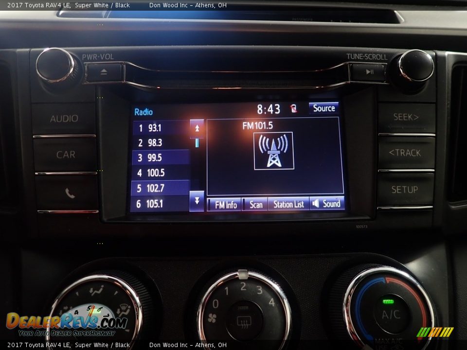 2017 Toyota RAV4 LE Super White / Black Photo #26