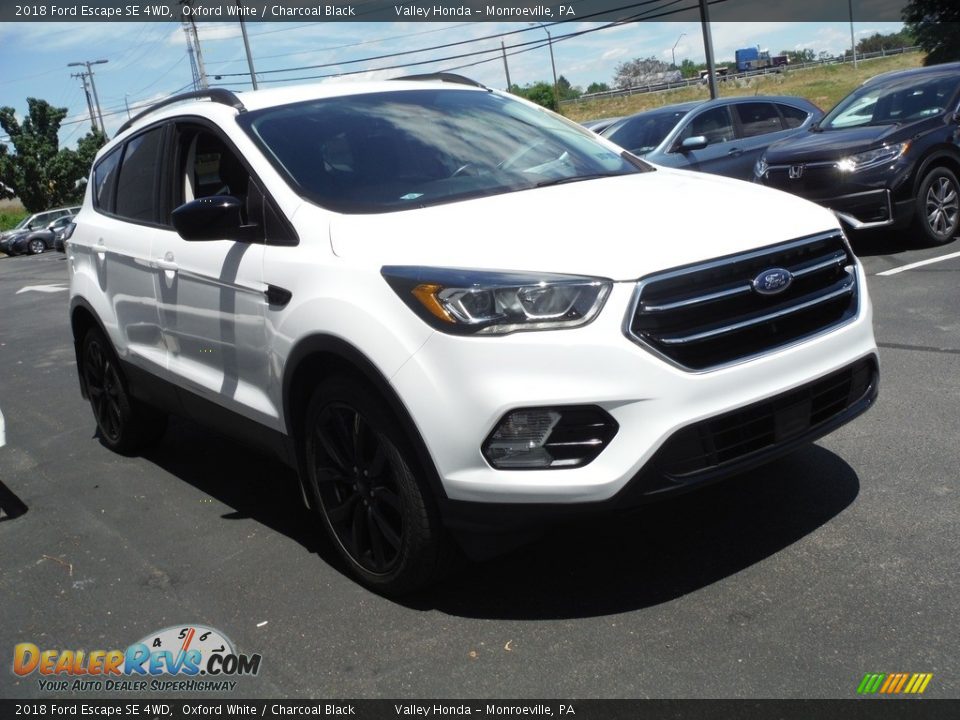 2018 Ford Escape SE 4WD Oxford White / Charcoal Black Photo #4