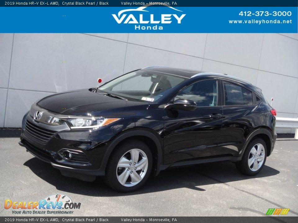 2019 Honda HR-V EX-L AWD Crystal Black Pearl / Black Photo #1