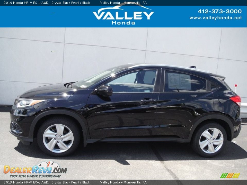 2019 Honda HR-V EX-L AWD Crystal Black Pearl / Black Photo #2
