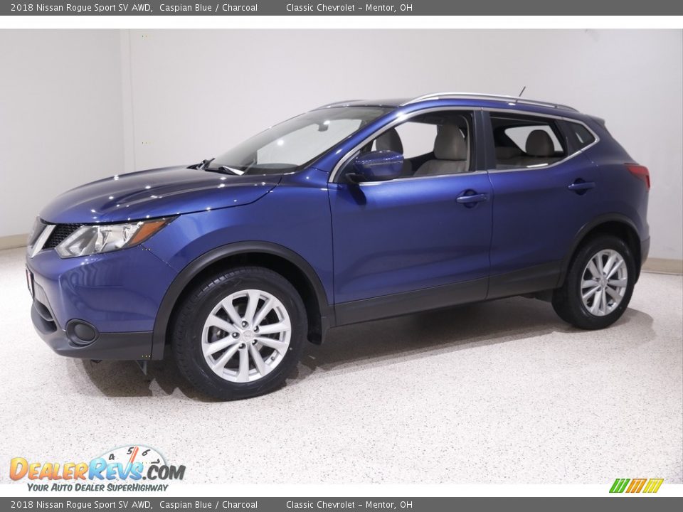 2018 Nissan Rogue Sport SV AWD Caspian Blue / Charcoal Photo #3