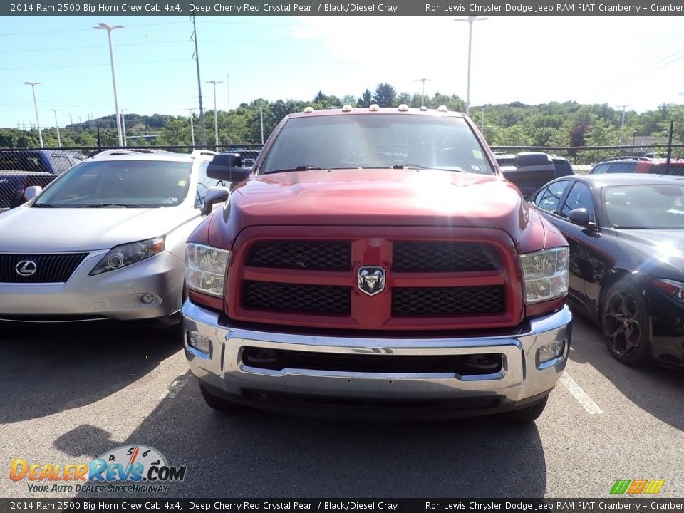 2014 Ram 2500 Big Horn Crew Cab 4x4 Deep Cherry Red Crystal Pearl / Black/Diesel Gray Photo #2