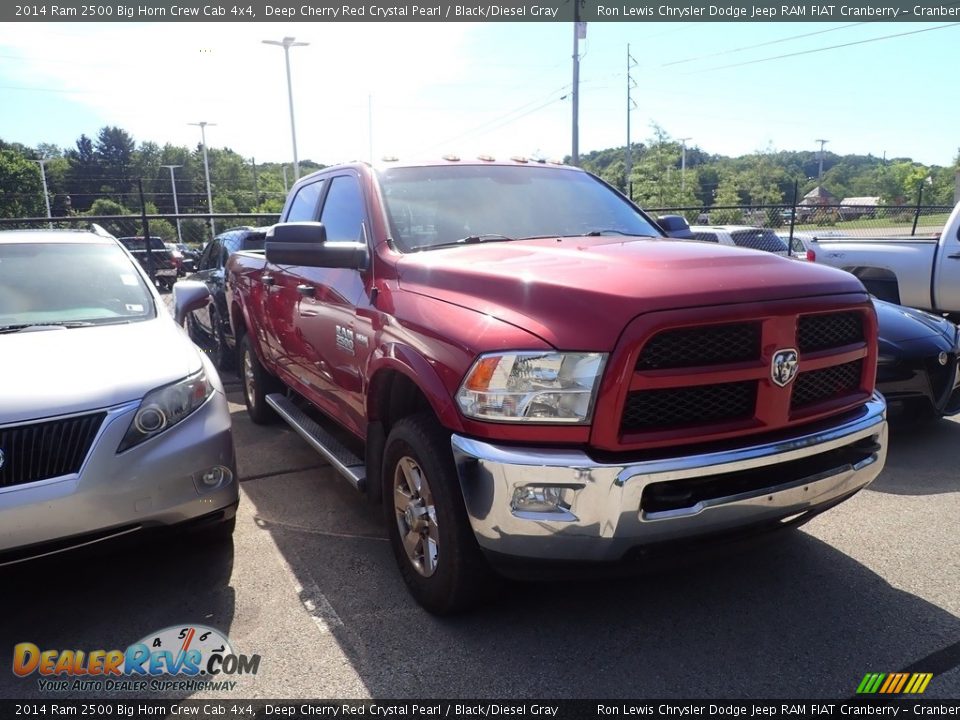 2014 Ram 2500 Big Horn Crew Cab 4x4 Deep Cherry Red Crystal Pearl / Black/Diesel Gray Photo #3