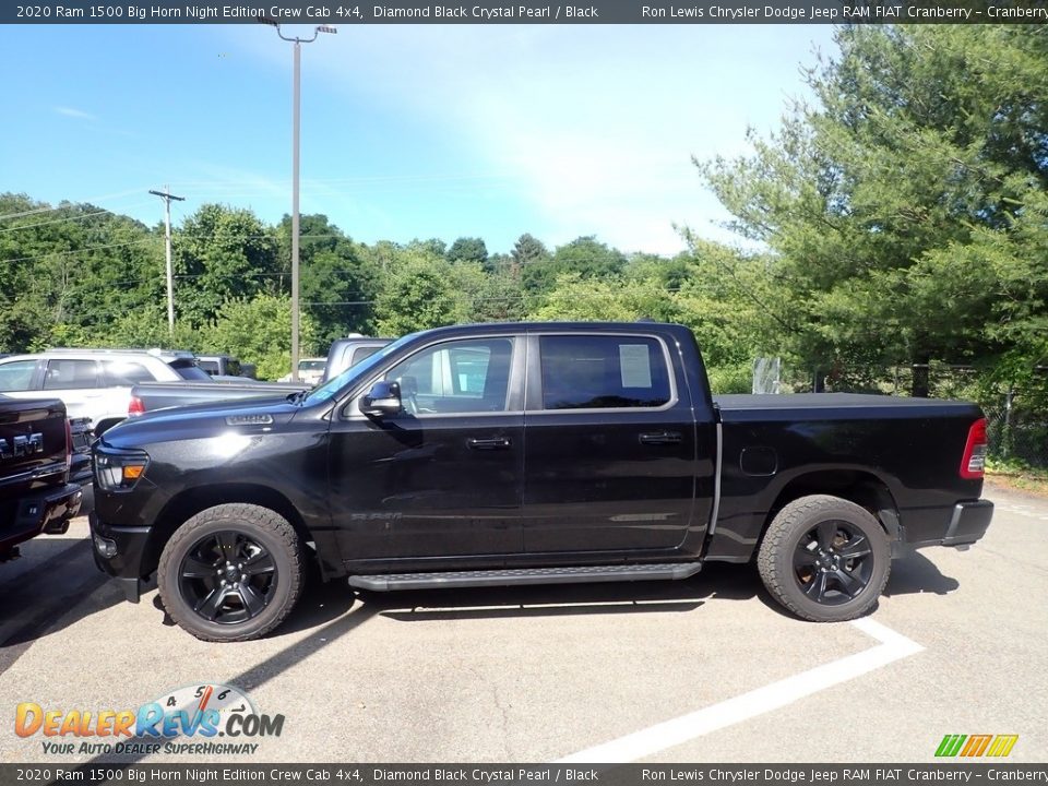 2020 Ram 1500 Big Horn Night Edition Crew Cab 4x4 Diamond Black Crystal Pearl / Black Photo #2