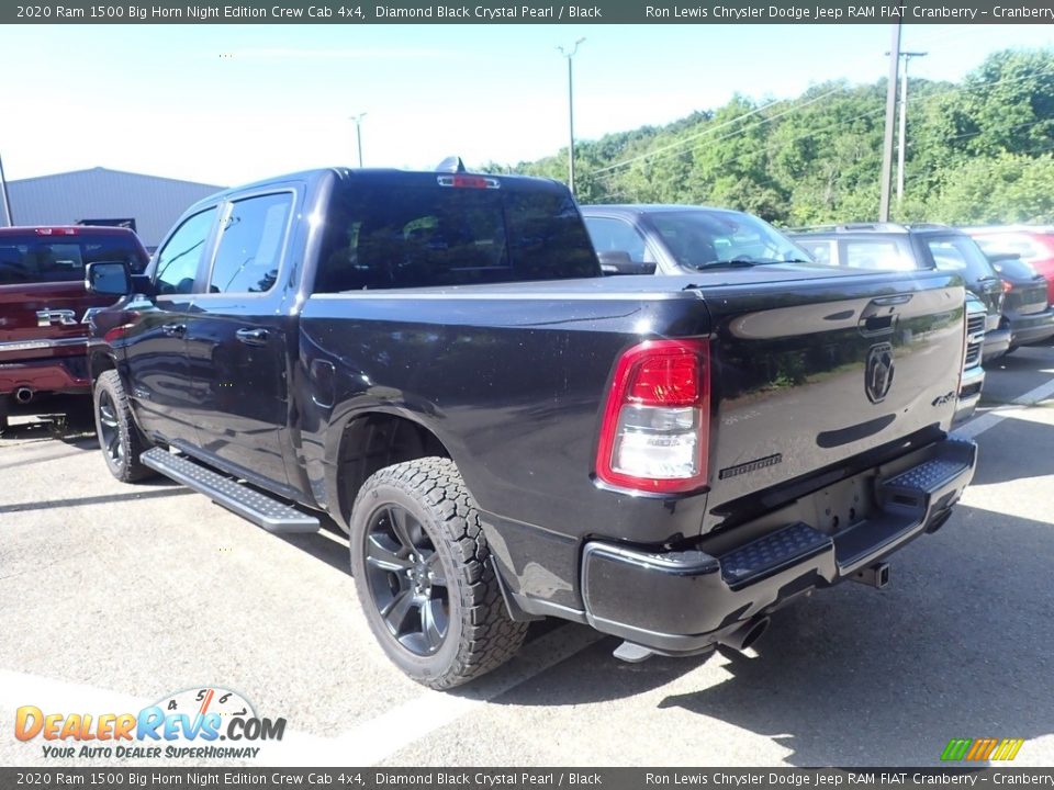 2020 Ram 1500 Big Horn Night Edition Crew Cab 4x4 Diamond Black Crystal Pearl / Black Photo #3