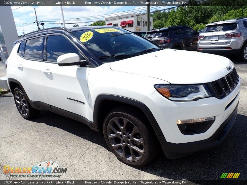 2020 Jeep Compass Limted 4x4 White / Black Photo #8