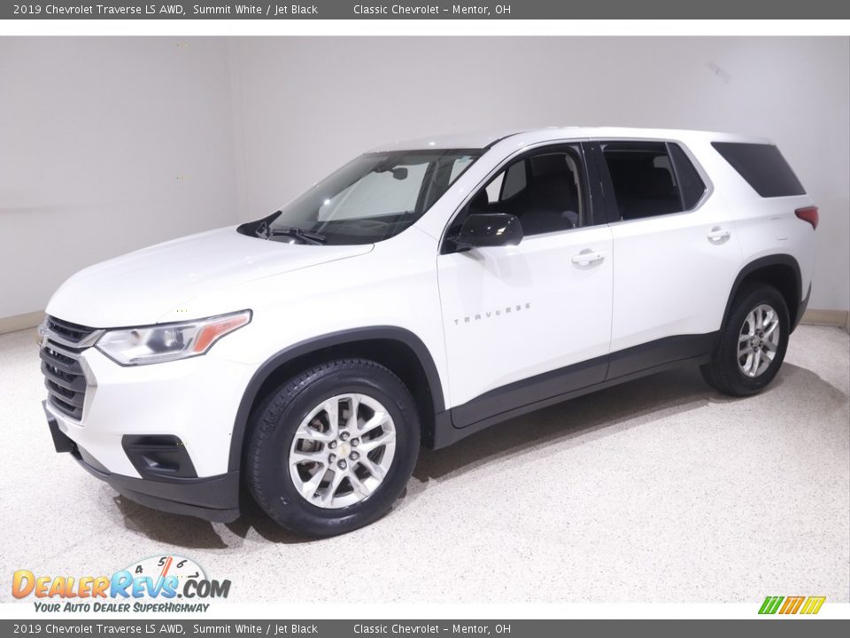 2019 Chevrolet Traverse LS AWD Summit White / Jet Black Photo #3