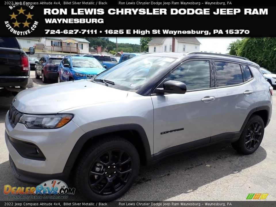 2022 Jeep Compass Altitude 4x4 Billet Silver Metallic / Black Photo #1