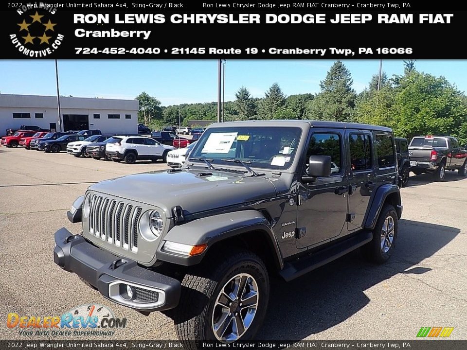 2022 Jeep Wrangler Unlimited Sahara 4x4 Sting-Gray / Black Photo #1