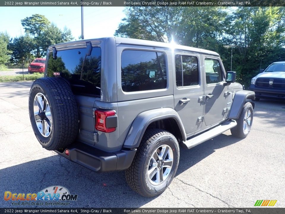 2022 Jeep Wrangler Unlimited Sahara 4x4 Sting-Gray / Black Photo #5