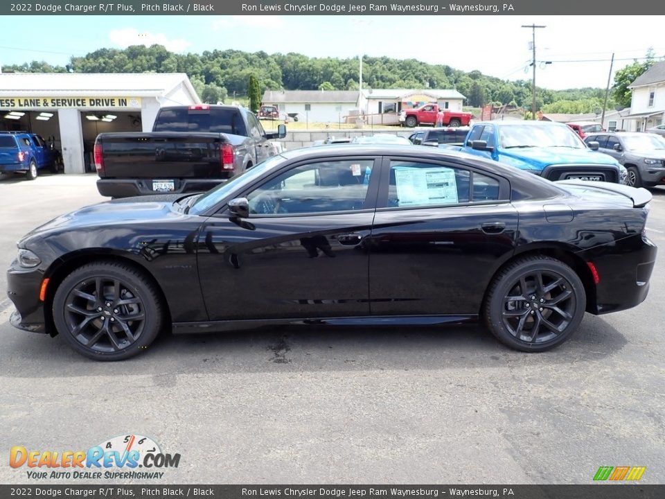 2022 Dodge Charger R/T Plus Pitch Black / Black Photo #2