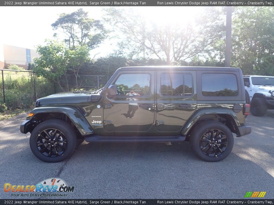 2022 Jeep Wrangler Unlimited Sahara 4XE Hybrid Sarge Green / Black/Heritage Tan Photo #2