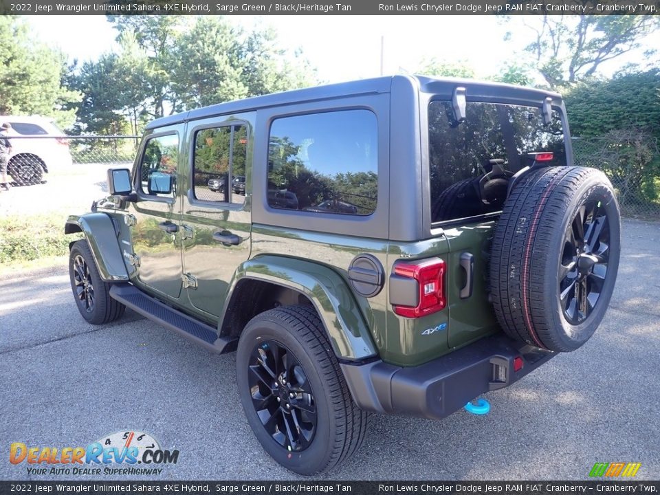 2022 Jeep Wrangler Unlimited Sahara 4XE Hybrid Sarge Green / Black/Heritage Tan Photo #3
