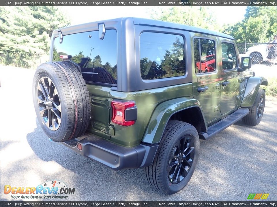 2022 Jeep Wrangler Unlimited Sahara 4XE Hybrid Sarge Green / Black/Heritage Tan Photo #5
