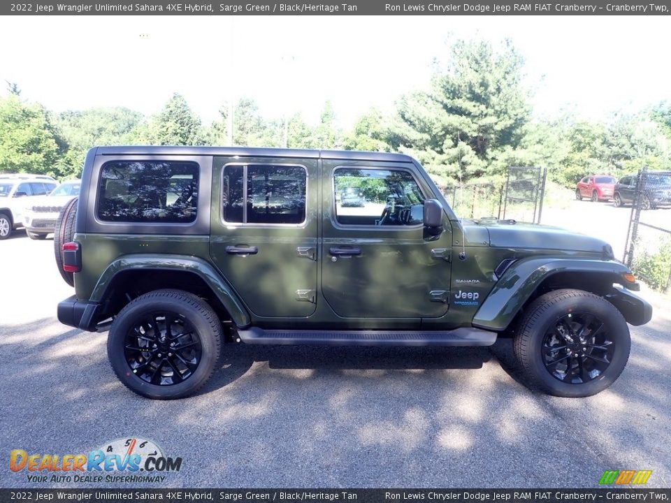 2022 Jeep Wrangler Unlimited Sahara 4XE Hybrid Sarge Green / Black/Heritage Tan Photo #6