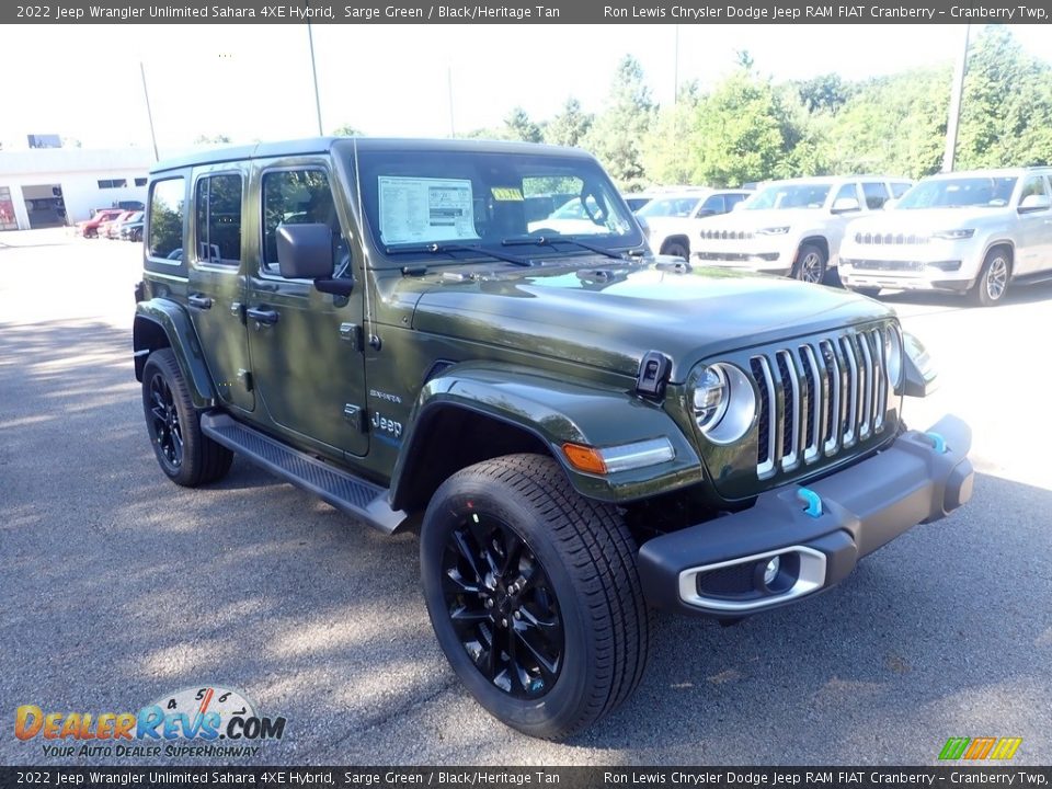 2022 Jeep Wrangler Unlimited Sahara 4XE Hybrid Sarge Green / Black/Heritage Tan Photo #7