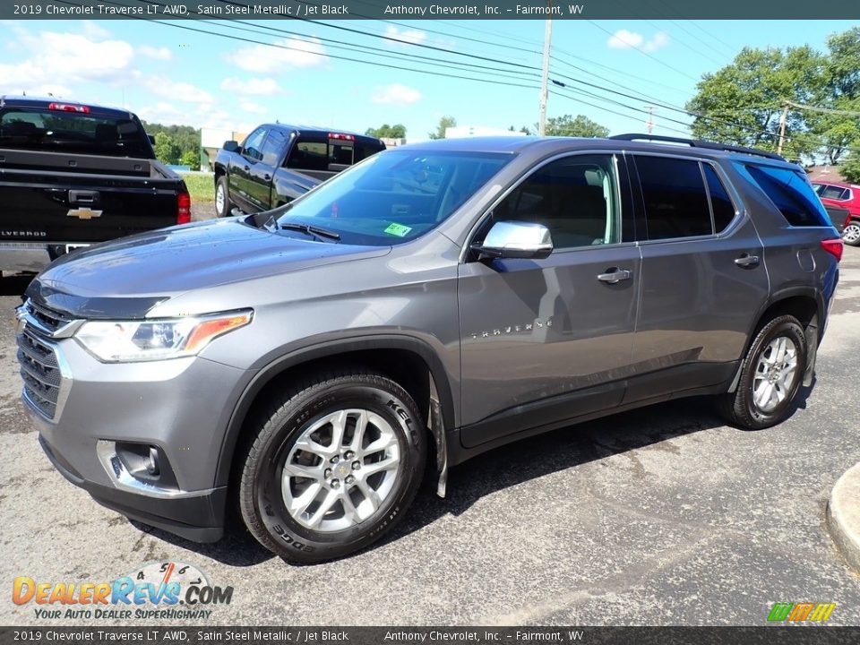 2019 Chevrolet Traverse LT AWD Satin Steel Metallic / Jet Black Photo #8