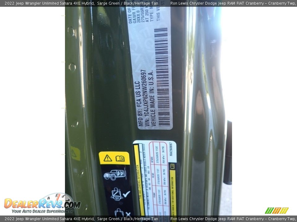 2022 Jeep Wrangler Unlimited Sahara 4XE Hybrid Sarge Green / Black/Heritage Tan Photo #20