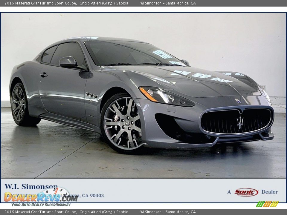 2016 Maserati GranTurismo Sport Coupe Grigio Alfieri (Grey) / Sabbia Photo #1