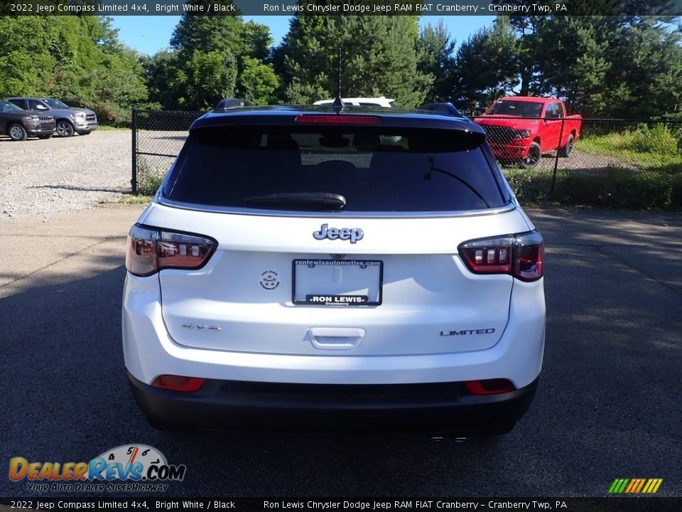 2022 Jeep Compass Limited 4x4 Bright White / Black Photo #4