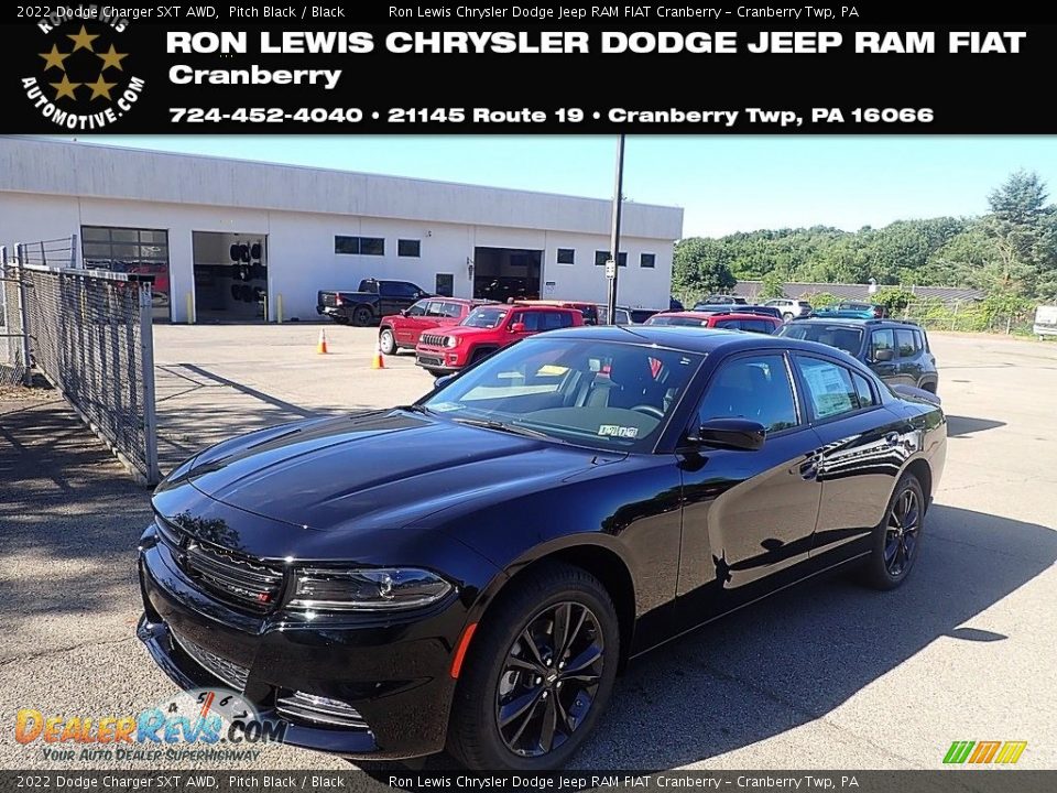 2022 Dodge Charger SXT AWD Pitch Black / Black Photo #1